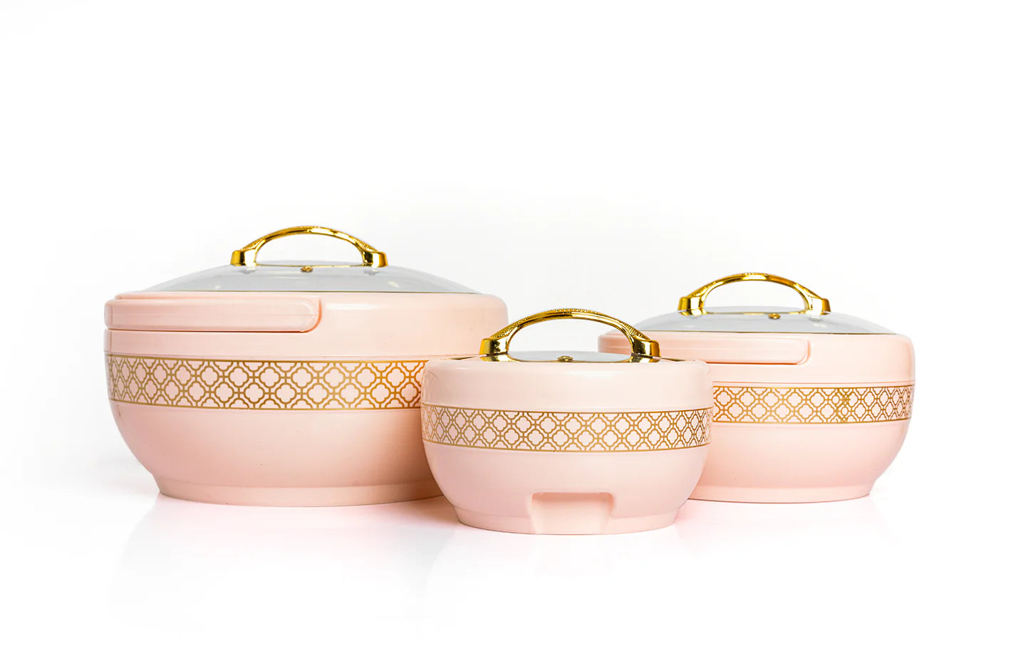 3 piece hotpot set gold